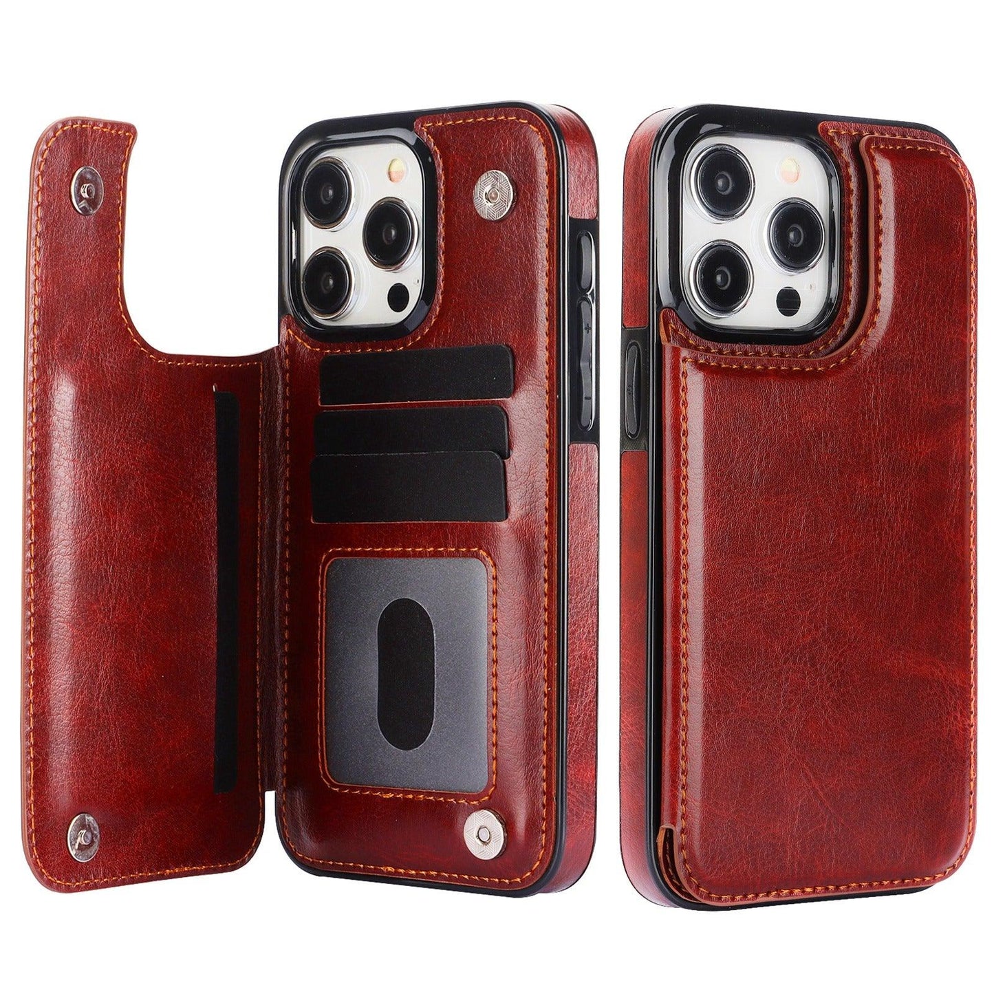 Vistor Leather Flip Wallet Case For iPhone 14 and 15 Series - Astra Cases SG