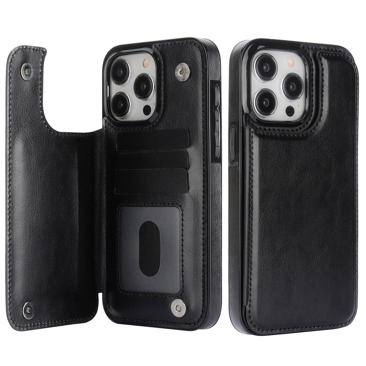 Vistor Leather Flip Wallet Case For iPhone 14 and 15 Series - Astra Cases SG