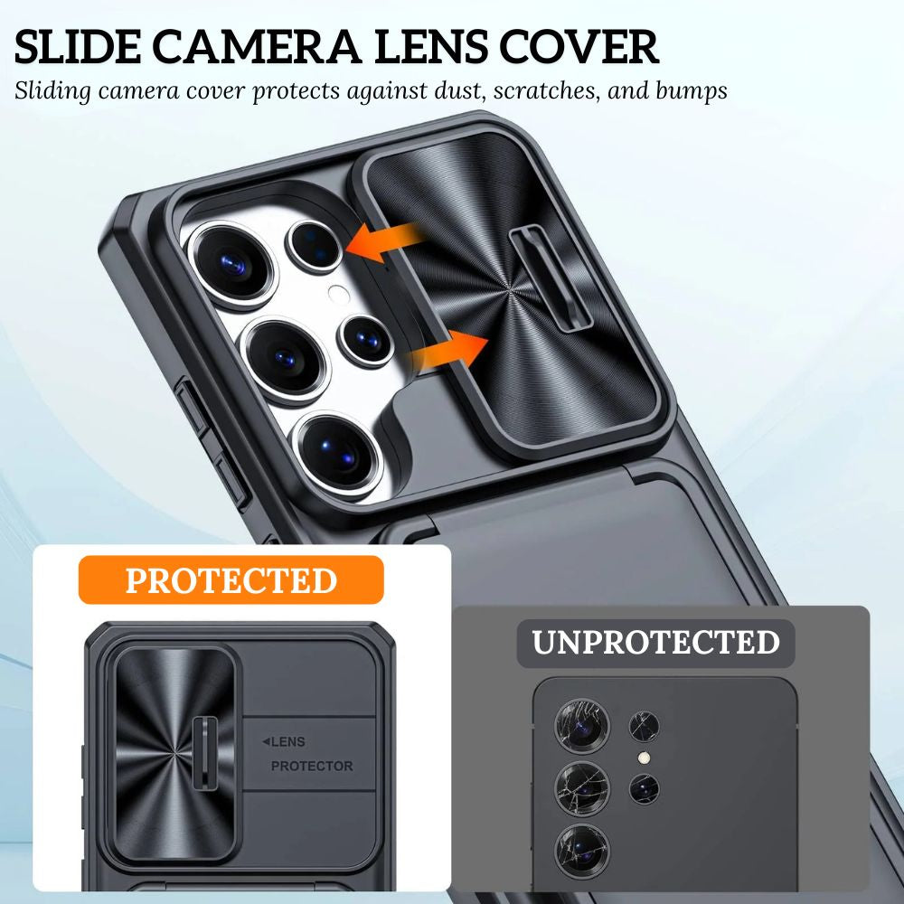 Intereo Slim Shockproof Galaxy Case With Card Holder - Astra Cases