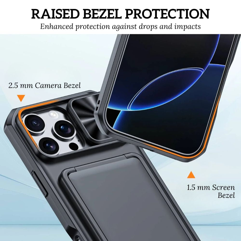 Invictor Slim Shockproof iPhone Case With Card Holder - Astra Cases
