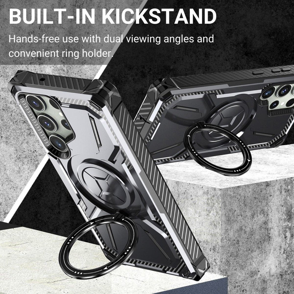 Leonis Shockproof Galaxy Case With Kickstand