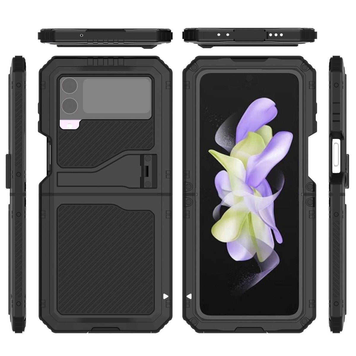 Olim Shockproof Case With Kickstand and Camera Protection for Samsung Galaxy Z Flip 4