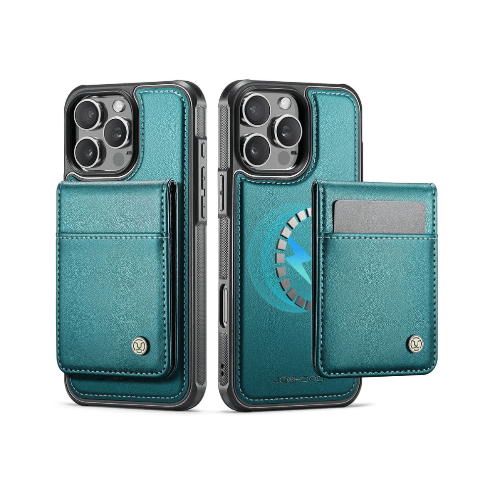 Perdo Magnetic Leather Wallet iPhone Case With Detachable Card Holder - Astra Cases