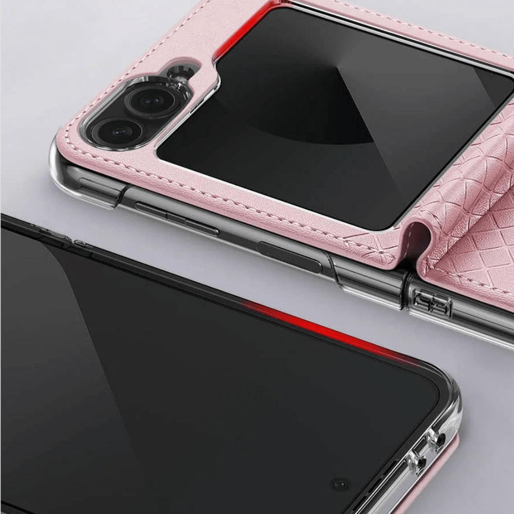 Quare Leather Case For Galaxy Z Flip