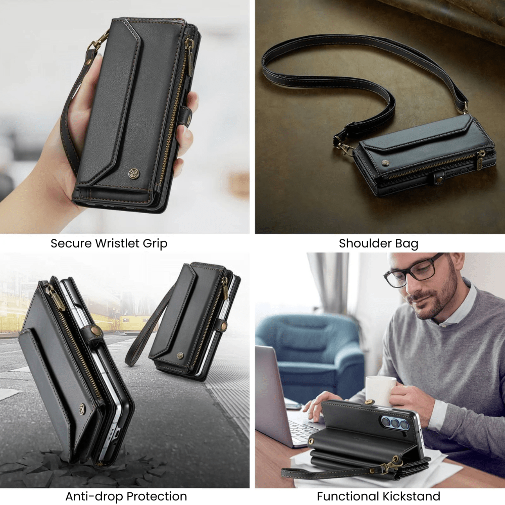 Rectus RFID Blocking Wallet Case For Galaxy Z Fold With Pen Holder Slot