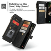 Saevio Magnetic Leather Wallet Case For Galaxy Note Series