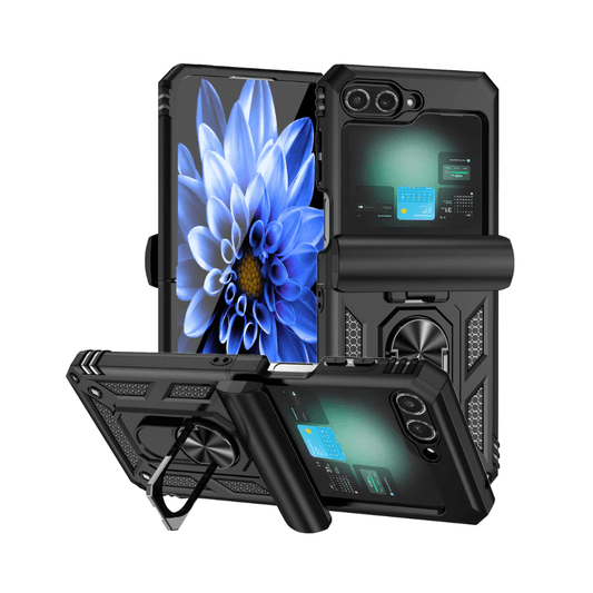 Ventus Heavy Duty Case For Galaxy Z Flip With 360° Magnetic Ring Kickstand