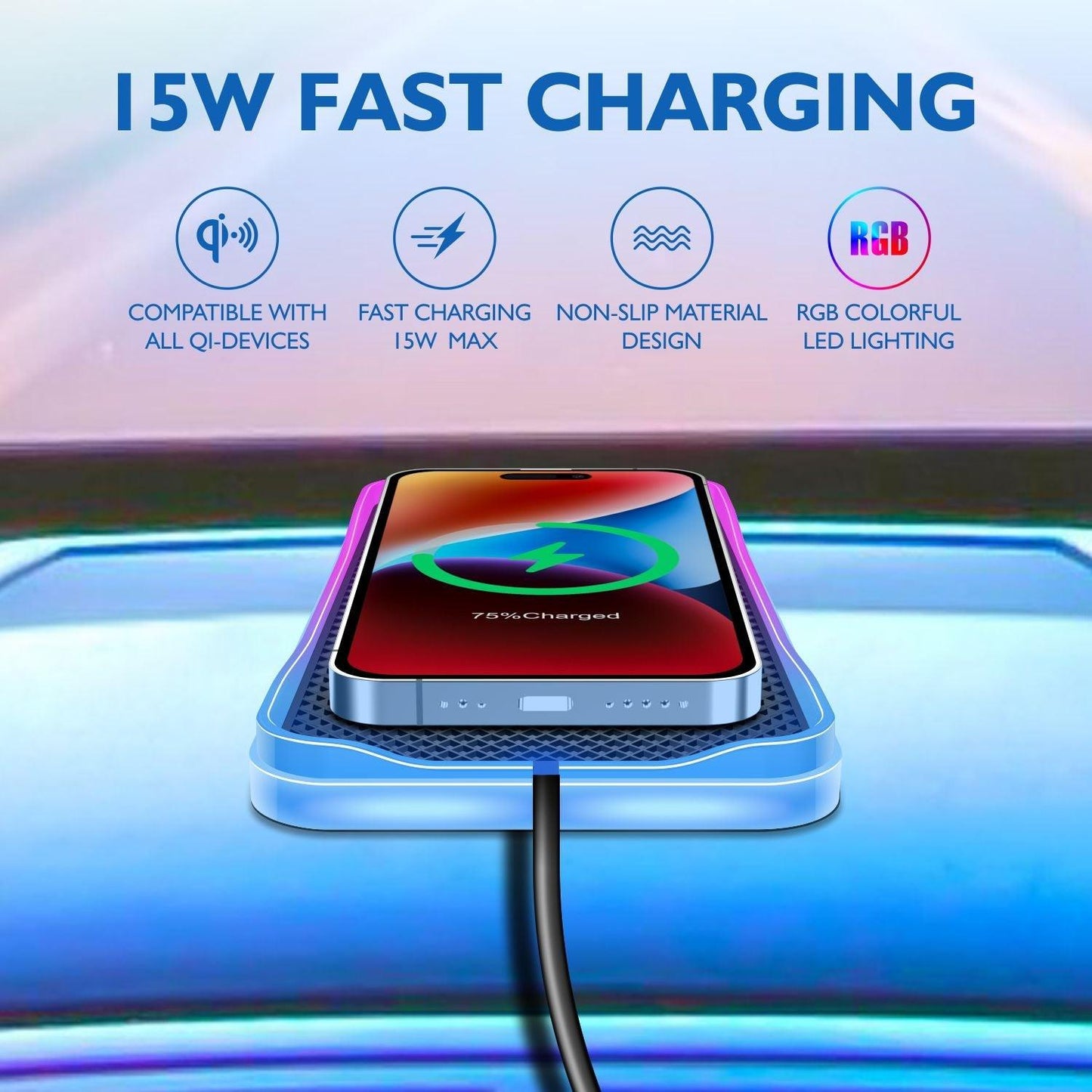 Converti Fast Charging Wireless Charging Pad With RGB LED - Astra Cases SG