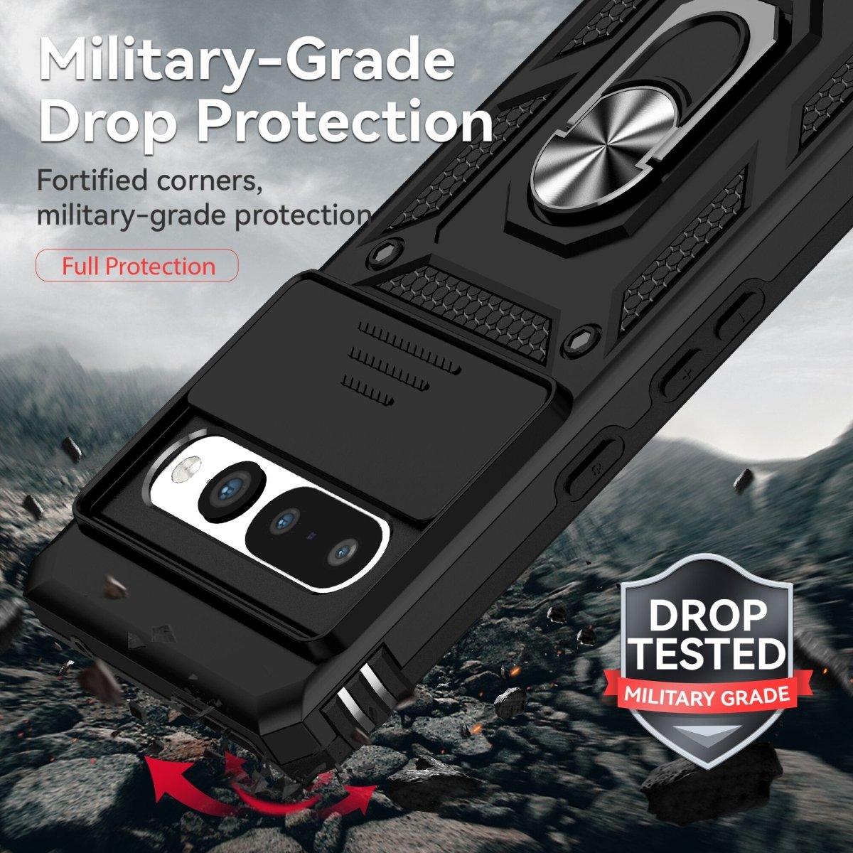 Actum Military Grade Armor Case with Sliding Camera Lens Protector for Google Pixel - Astra Cases