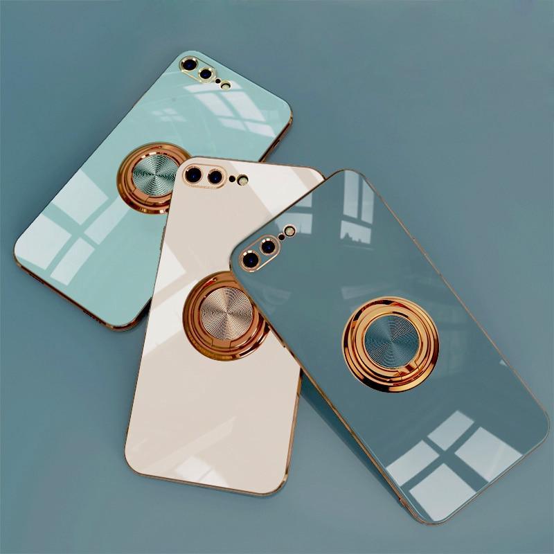 Aere Luxury Plated iPhone Case With Ring - Astra Cases