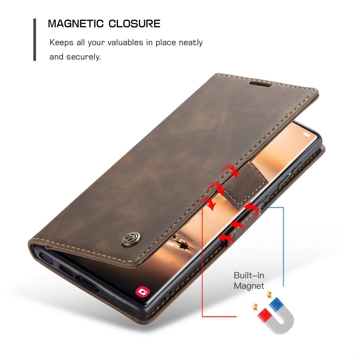 Dira Retro Leather Wallet Case for Galaxy S23 Series - Astra Cases