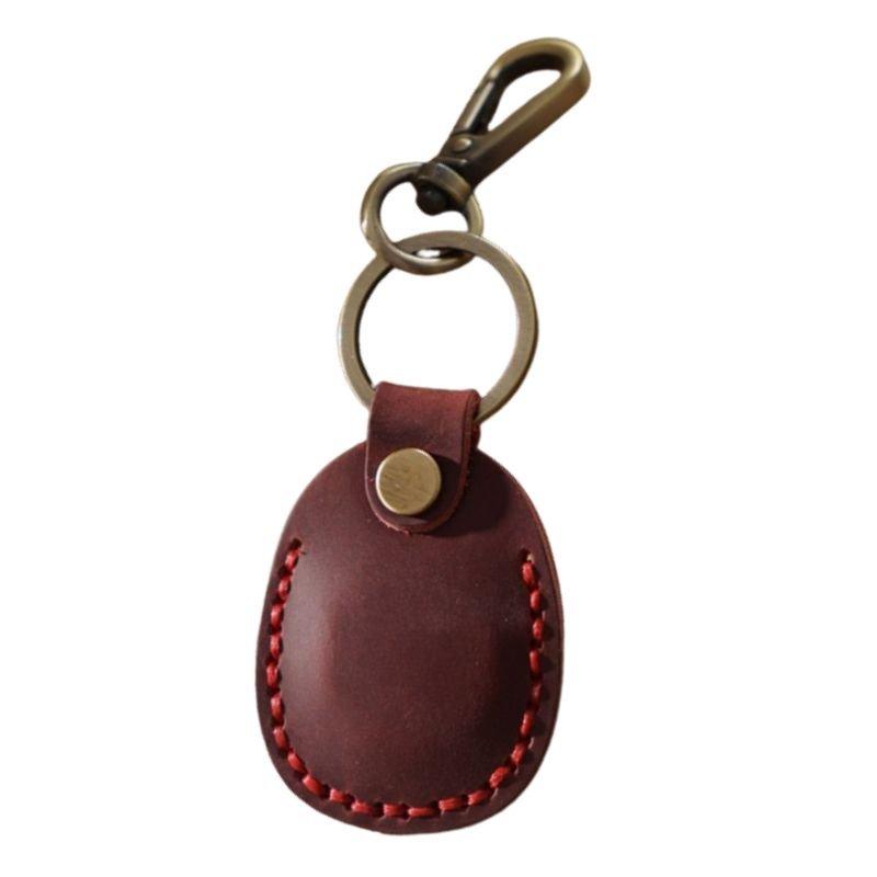 Emi Vintage Leather AirTag Keychain Case - Astra Cases