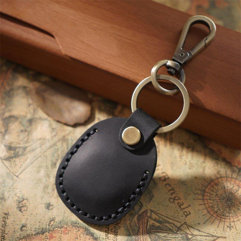 Emi Vintage Leather AirTag Keychain Case - Astra Cases