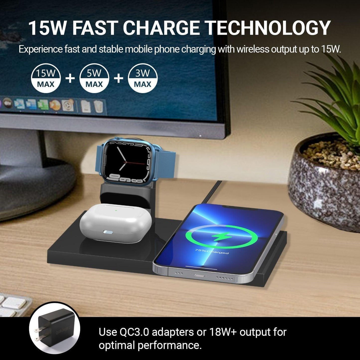 Crinis 3-in-1 Wireless Charging Station - Astra Cases SG