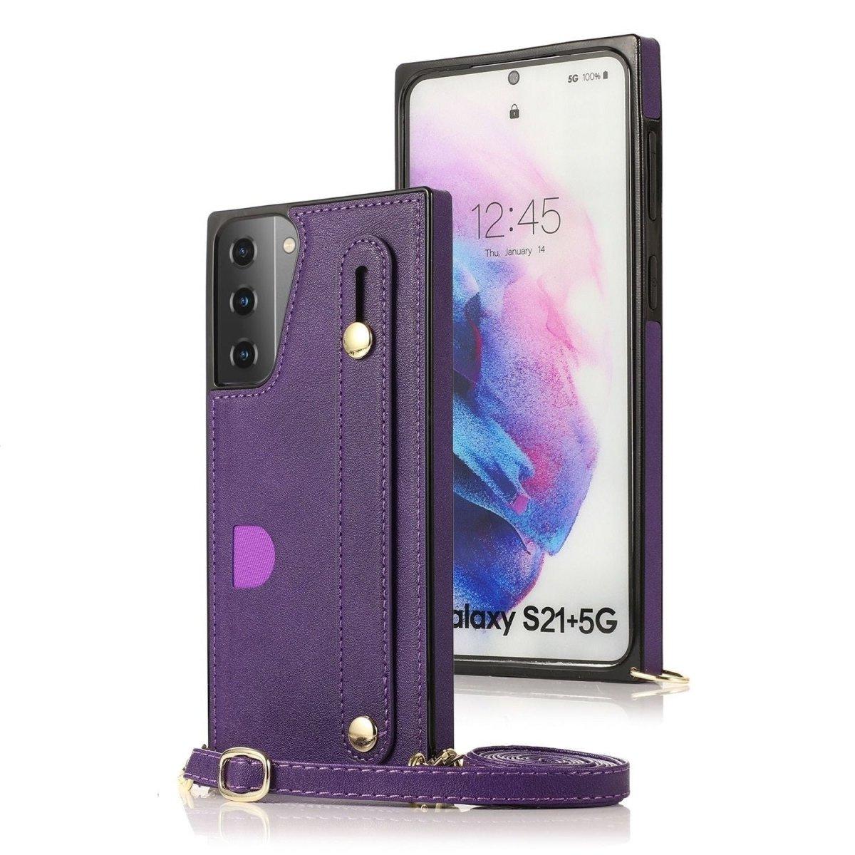 Lapis Slim Leather Galaxy Note Shockproof Case With Wrist Strap - Astra Cases