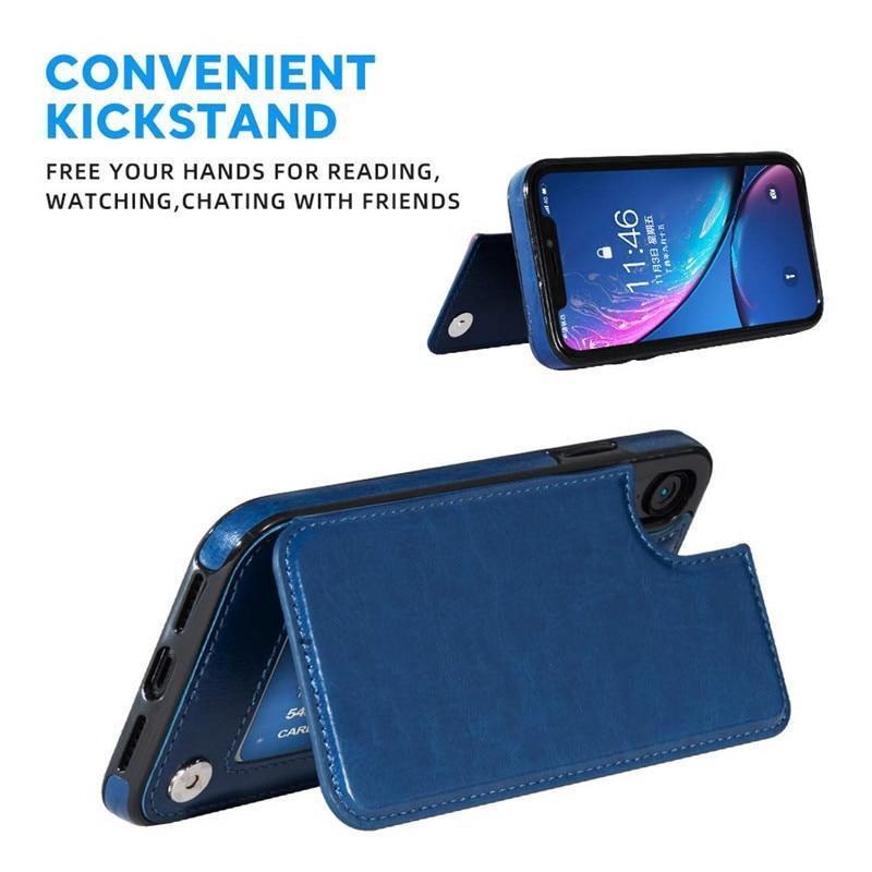 Vistor Leather Flip Wallet Case For iPhone 11, 12 & 13 Series - Astra Cases